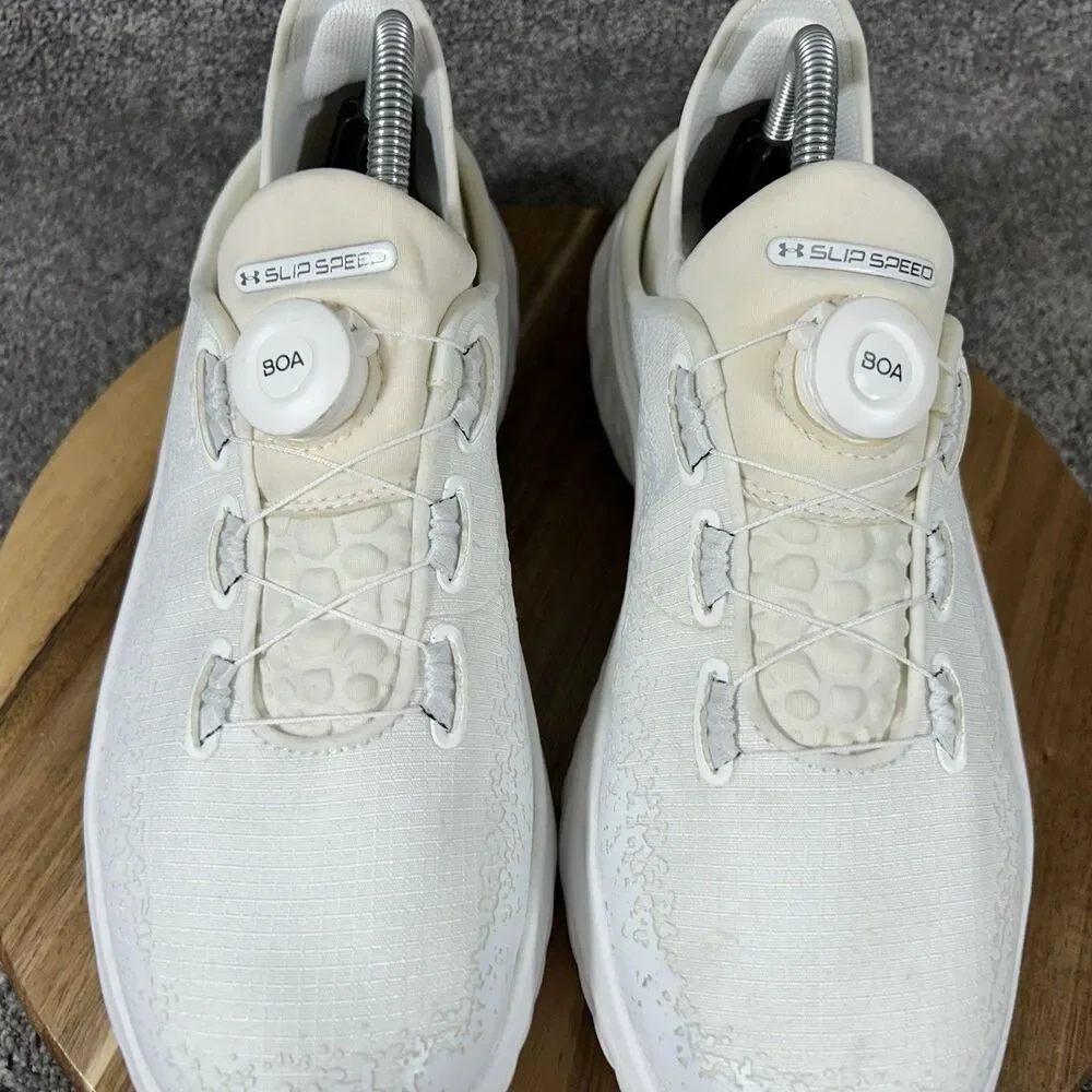 Under Armour SlipSpeed Mega Ripstop Men’s Size 8.5 White BOA Training Shoes